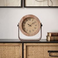 reloj de pie de madera y metal marron 235x7x24 cm