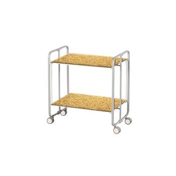 Carrito Auxiliar Plegable Bauhaus Con Ruedas – Armazón Metálico Gris, 2 Niveles, 4 Posiciones Ajustables,,03