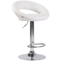 taburete olinda tapizado en simil cuero blanco 47x53x80 cm clp