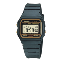 reloj digital unisex retro casio f-91wg-9qjh black  gold edition jdm  352x382mm 7 anos bateria lcd jdm mercado interior japones