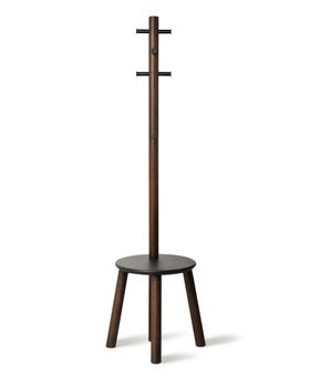 Taburete y perchero con 6 ganchos alt 165cm