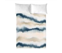 sandal - juego de sabanas estampadas 2 piezas cama 90 - algodon extra suave - incluye sabana encimera  1 funda de almohada - belix blue