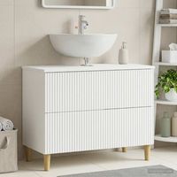 vidaxl mueble de lavabo para bano arnhem blanco 82 x 41 x 59 cm