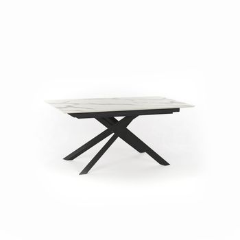 Xavier - Mesa Extensible (170/270 X 90 Cm) En Hpl Sobre Mdf Negro