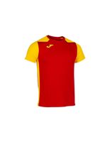 camiseta de running manga corta hombre record ii rojo amarillo