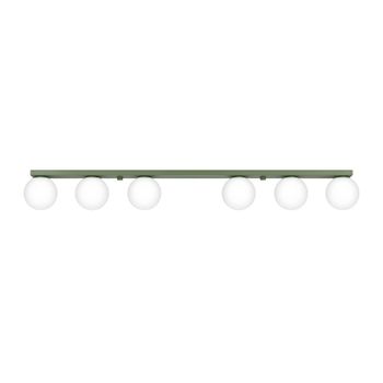 Plafone verde oliva acero/vidrio alt. 14.5 cm