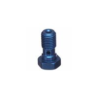 tornillo banjo m10x1 simple cabeza plana alu azul