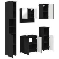 juego de muebles de bano 5 uds negro 61 x 35 x 64 cm vidaxl