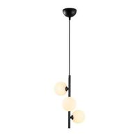 lampara de techo domino-11047 blanco negro metal vidrio 36x36x46