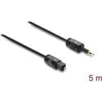 cable de audio delock jack 35 mm macho a toslink macho 5 m negro