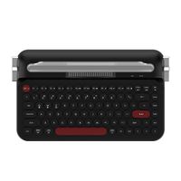 teclado inalambrico ajazz af84 con membrana silenciosa conexion dual bluetooth24g diseno retro estetico con soporte integrado para tablet telefono pc y winmacandroid