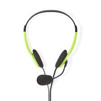 auriculares nedis chst100gn con cable conectividad doble jack 35 mm diseno supraaural verde