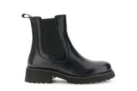 botines de piel con elasticos black 37