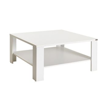Mesa de centro con 1 estante l90 cm - blanco