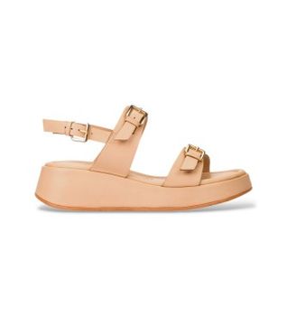 Wonders para mujer. AT-1057 Sandalias de Piel Soft Balance marrón (39), 3 a 5cm, Hebilla, Casual