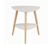 mesa auxiliar 40x50x55 cm - con dos estantes estilo moderno multifuncional - blanco
