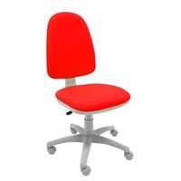 silla de escritorio torino gris - tapizado rojo