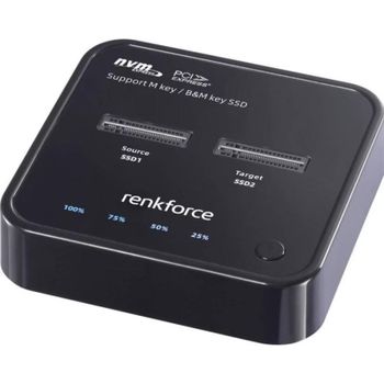 Caja PC Renkforce RF-TPCD-300 SSD M.2 Aluminio Negro con USB-C 4
