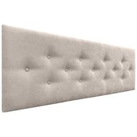 dhome cabecero de tela acualine con 3 hileras intercaladas de botones cabezal tapizado cama lujobeige 150cm