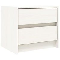 mesita de noche  mesa auxiliar  mesilla madera maciza de pino blanco 40x31x355 cm