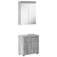 juego de muebles de bano tulum 2 uds gris sonoma vidaxl