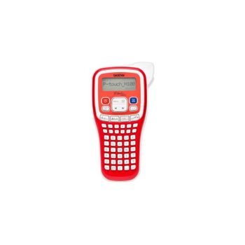 Impresora Transferencia térmica Brother PT-H100R roja con teclado ABC y LCD