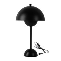 lampara de mesa tipo seta nordica de metal e27 45 cm negro