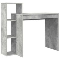 escritorio  mesa de trabajo gris concreto 100 x 40 x 90 cm madera de ingenieria