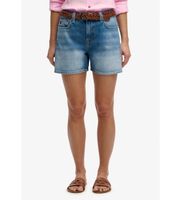 superdry para mujer w7110491a shorts mid rise azul 28 casual algodon denim