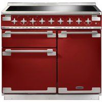 rangemaster elise 100 electric induction range cooker - red  chrome red