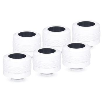 Refrigeración Líquida Alphacool Eiszapfen PRO 16mm HardTube Pack 6 Racores Blancos