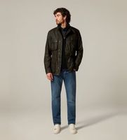 belstaff para hombre 105300 chaqueta fieldmaster verde aceituna desgastado 52 casual algodon