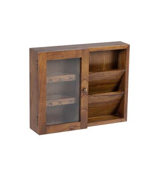 Vitrina de madera marrón anch. 50 cm