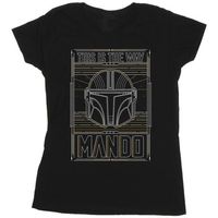 disney camiseta manga larga the mandalorian the way para mujer
