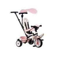 triciclo baby con pedales y sombrilla rosa