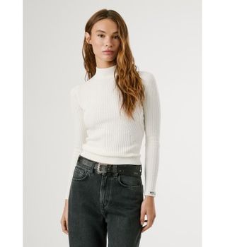 Pepe Jeans para mujer. PL7000026 Jersey Perkins Carla blanco (XS), Casual, Algodón