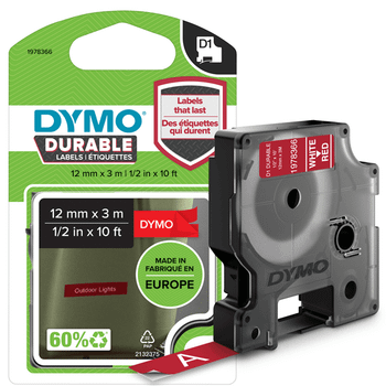 D1 DURABLE 12 MM X 3 M BLA/ROJ
