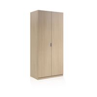 armario de 2 puertas y diseno practico 81x180 cm melamina roble