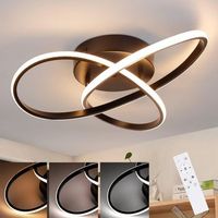 lampara de techo led de diseno negro de 40 cm con intensidad regulable zmh