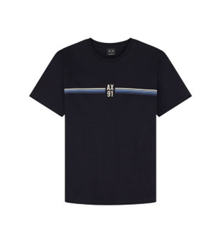 A|X Armani Exchange para hombre. XM002522AF10334UB101 Camiseta Basic marino (S), Casual, Algodón, Manga corta