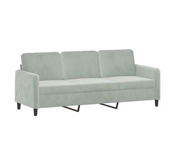 Vidaxl sofá de 3 plazas terciopelo gris claro 180 cm