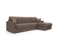 chris sofa esquinero de 5 plazas en tejido impermeable 268 cm izquierdo mat 140x197 marron