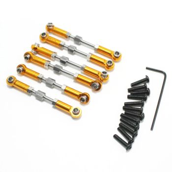 Metal Upgrade Varilla Ajustable Conjunto Completo Accesorios de Varilla para Wltoys 144001 1/14 Piezas de Coche RC