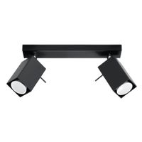 lampara de techo negro acero alt 16 cm