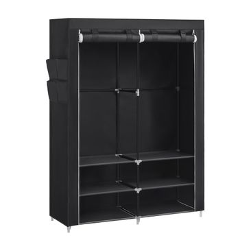 Perchero de tela de 45 x 127 x 176 cm de color negro