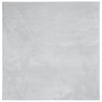 Alfombra De Pelo Corto Suave Lavable Huarte Gris 160x160 Cm Vidaxl