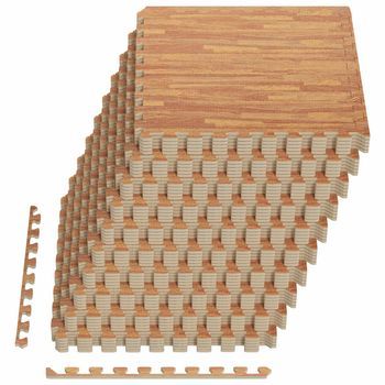 Alfombrillas De Piso 50 Pcs Madera 18 M² Espuma Eva Vidaxl