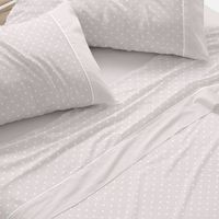 juego de sabanas 100 algodon diseno circulos 135 x 190200 cm - nude - burrito blanco