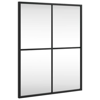 Espejo De Pared Rectangular De Hierro Negro 40x50 Cm Vidaxl
