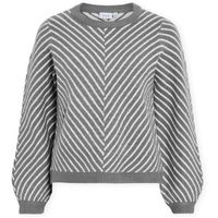 vila jersey khaia knit - medium grey melange para mujer